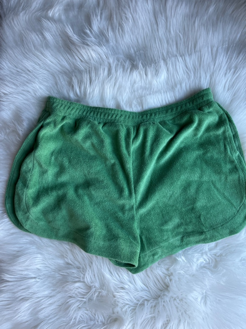 🆕 Anthropologie Green Terry Shorts Women’s Sizes M - Picture 6 of 10